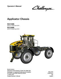 Manual do operador do chassi do aplicador Challenger RG1100B, RG1300B - Challenger manuais