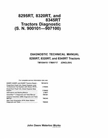 John Deere 8320RT, 8345RT, and 8370RT tractor pdf diagnostic technical manual 