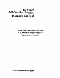 John Deere 4730, 4830 self-propelled sprayer pdf diagnosis and tests manual 