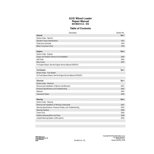 Case 521E loader pdf service manual 