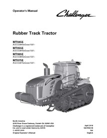 Challenger MT845E / MT855E / MT865E / MT875E tractor operator's manual - Challenger manuals