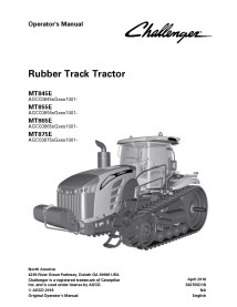 Manuel de l'opérateur du tracteur Challenger MT845E / MT855E / MT865E / MT875E - Challenger manuels - CHAL-582755D1B