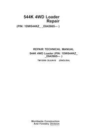 TM12099-06-18 John Deere 544K PIN: 1DW544KZ__E642665- Manuel technique de réparation de chargeuse sur pneus au format PDF